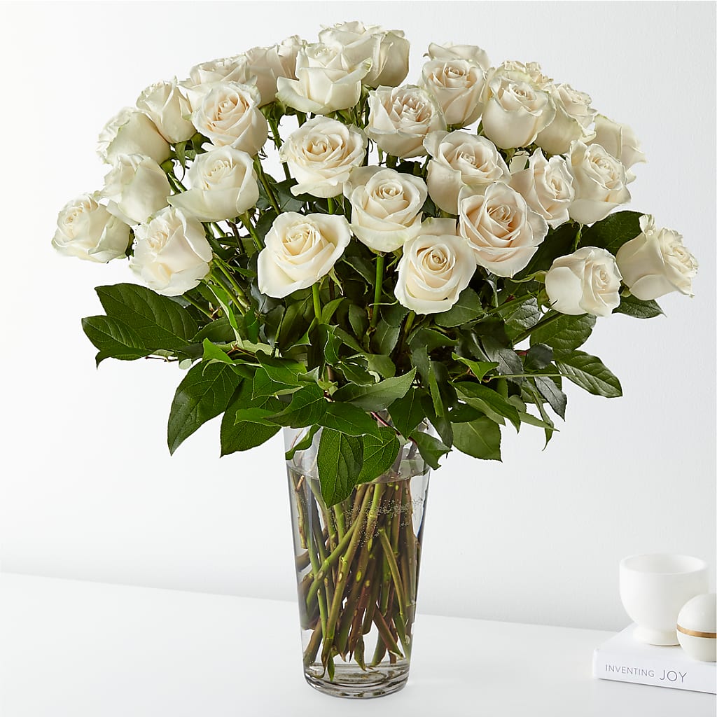 Long Stem White Rose Bouquet – Bouquet.com, Tontitown AR