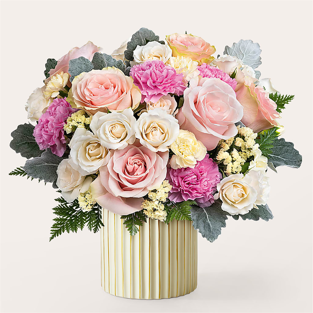 Blissful Moments Bouquet with Ivory Vase – Bouquet.com, Tontitown AR