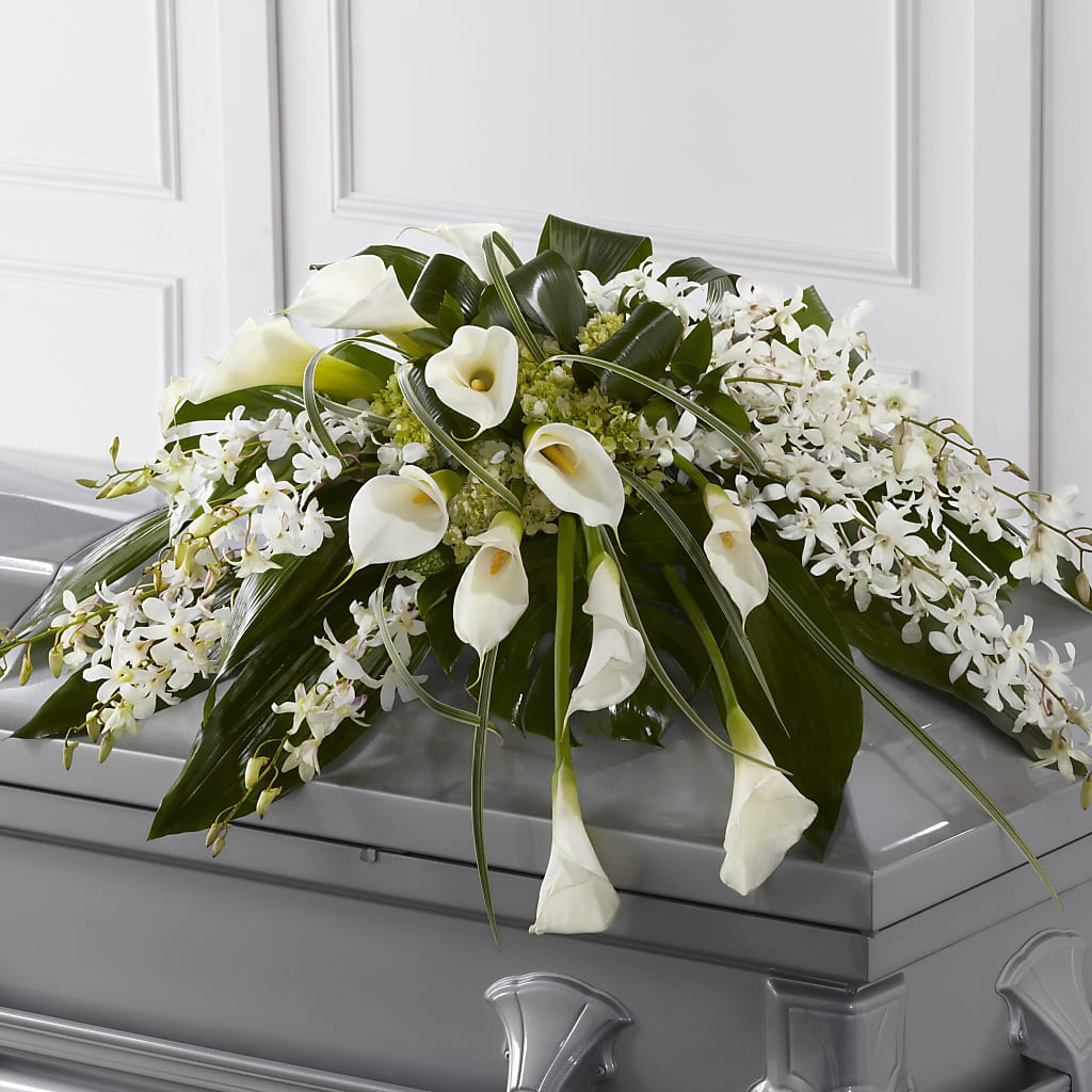 Angel Wings Casket Spray – Bouquet.com, Tontitown AR