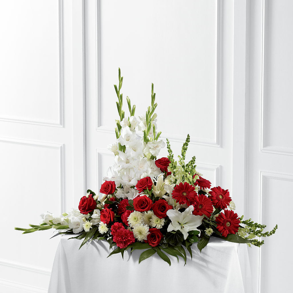 Crimson & White Arrangement – Bouquet.com, Tontitown AR