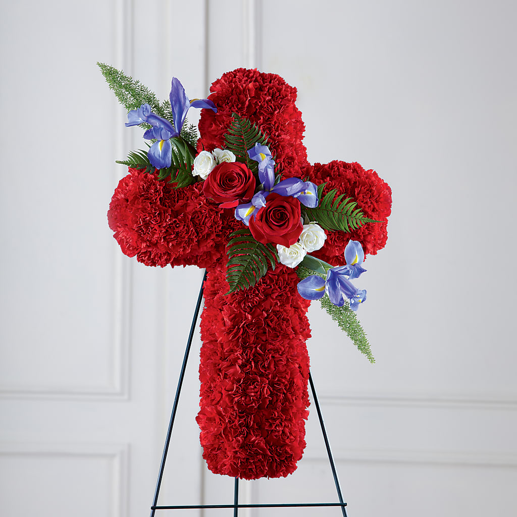 Faithful Hero Floral Cross – Bouquet.com, Tontitown AR