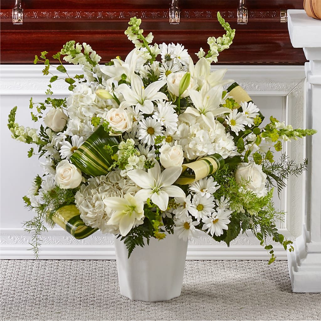 Thoughts of Tranquility Floor Basket – Bouquet.com, Tontitown AR