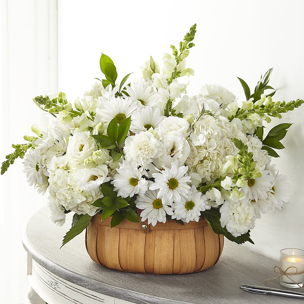Pure Ivory Basket – Bouquet.com, Tontitown AR