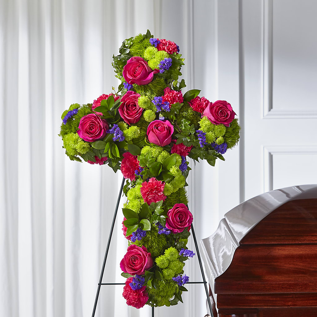 Tribute Rose Floral Cross – Bouquet.com, Tontitown AR