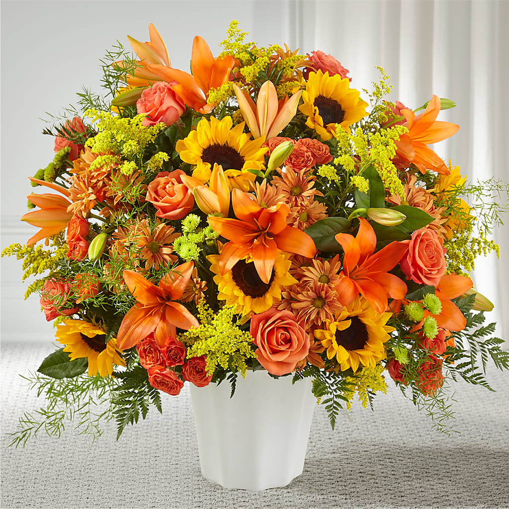 Harvest Thoughts Floor Basket – Bouquet.com, Tontitown AR