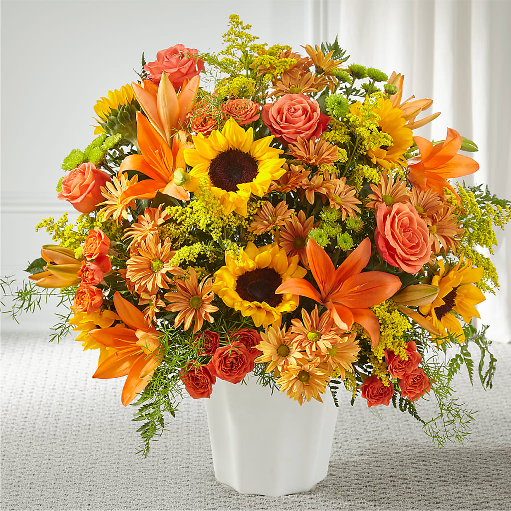 Harvest Thoughts Floor Basket – Bouquet.com, Tontitown AR
