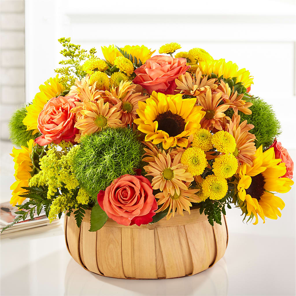 Harvest Sunflower Basket – Bouquet.com, Tontitown AR