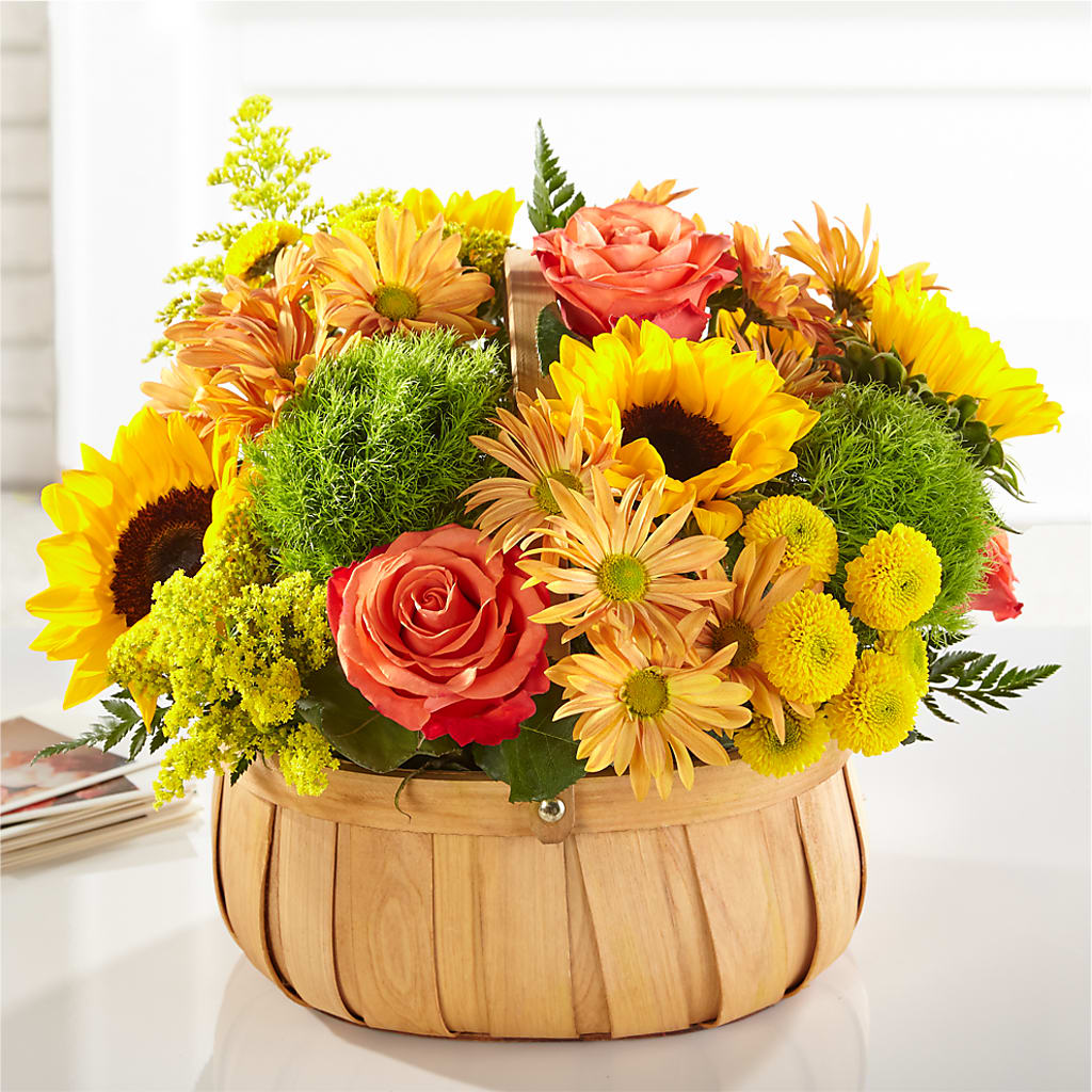 Harvest Sunflower Basket – Bouquet.com, Tontitown AR