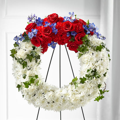 Patriotic Passion Wreath –  Bouquet.com, Tontitown AR