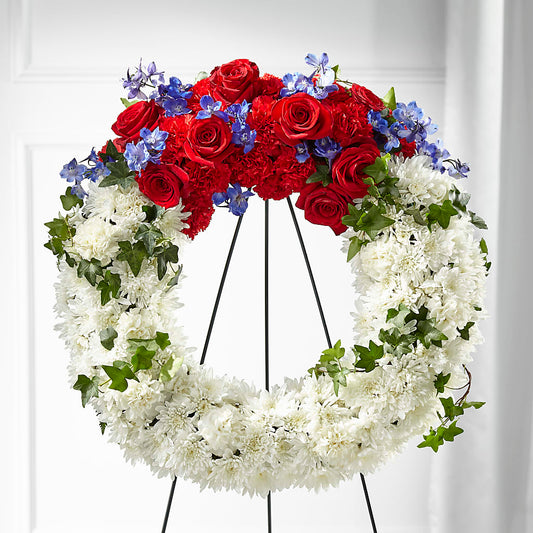 Patriotic Passion Wreath –  Bouquet.com, Tontitown AR