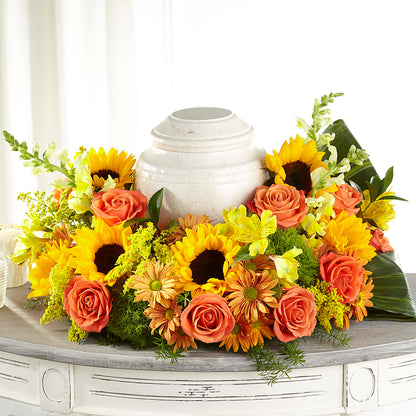 Faithful Sunflower Cremation Adornment –  Bouquet.com, Tontitown AR