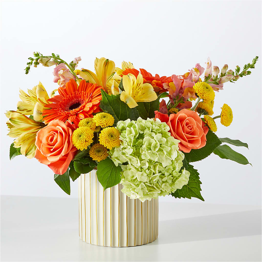 Autumn Sunshine Bouquet with Ivory Vase –  Bouquet.com, Tontitown AR