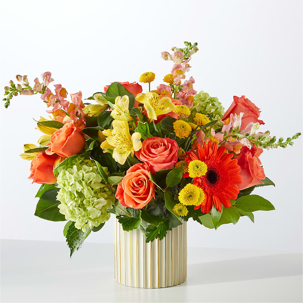 Autumn Sunshine Bouquet with Ivory Vase –  Bouquet.com, Tontitown AR