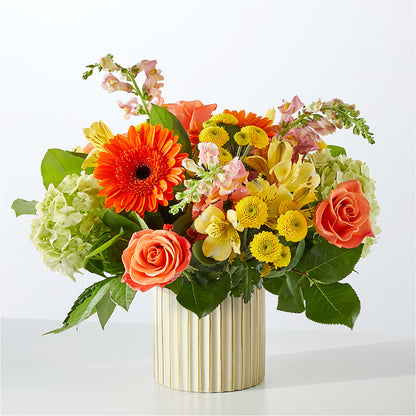 Autumn Sunshine Bouquet with Ivory Vase –  Bouquet.com, Tontitown AR