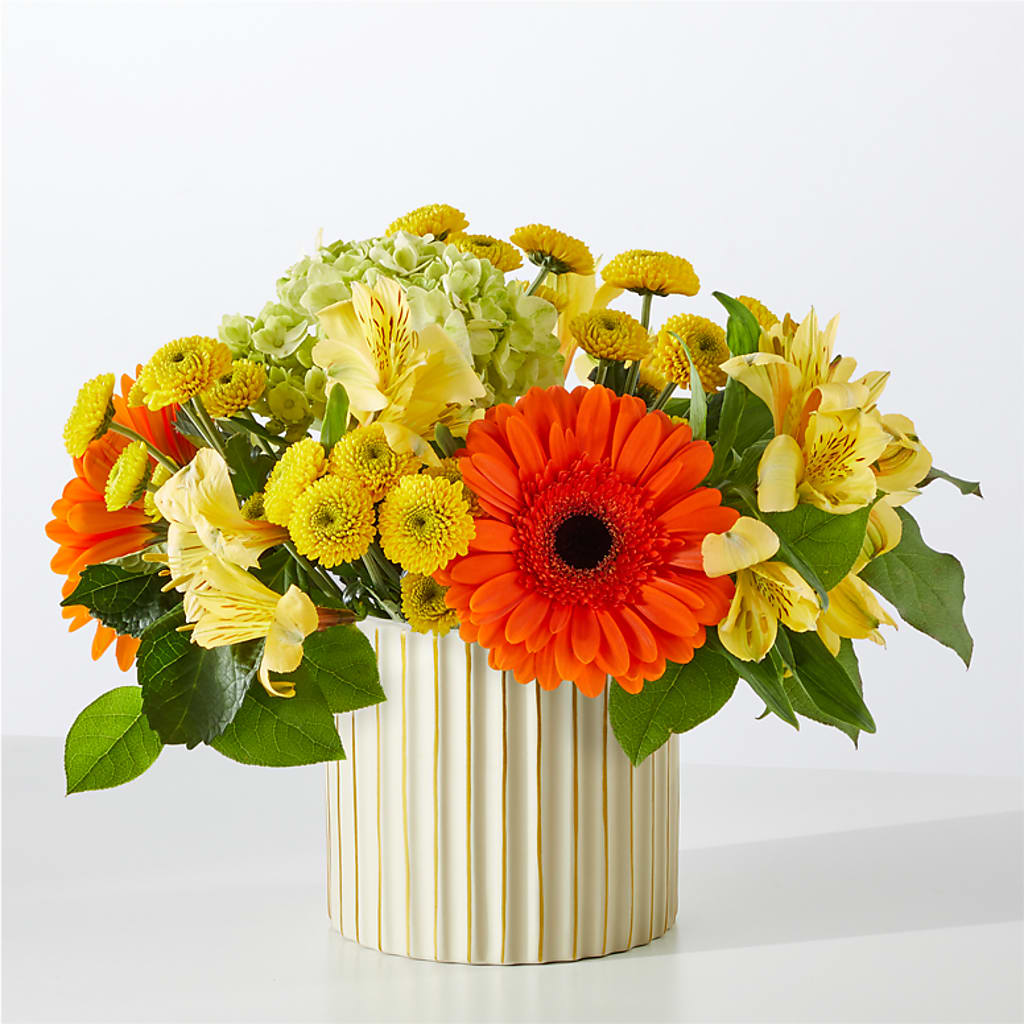 Autumn Sunshine Bouquet with Ivory Vase –  Bouquet.com, Tontitown AR