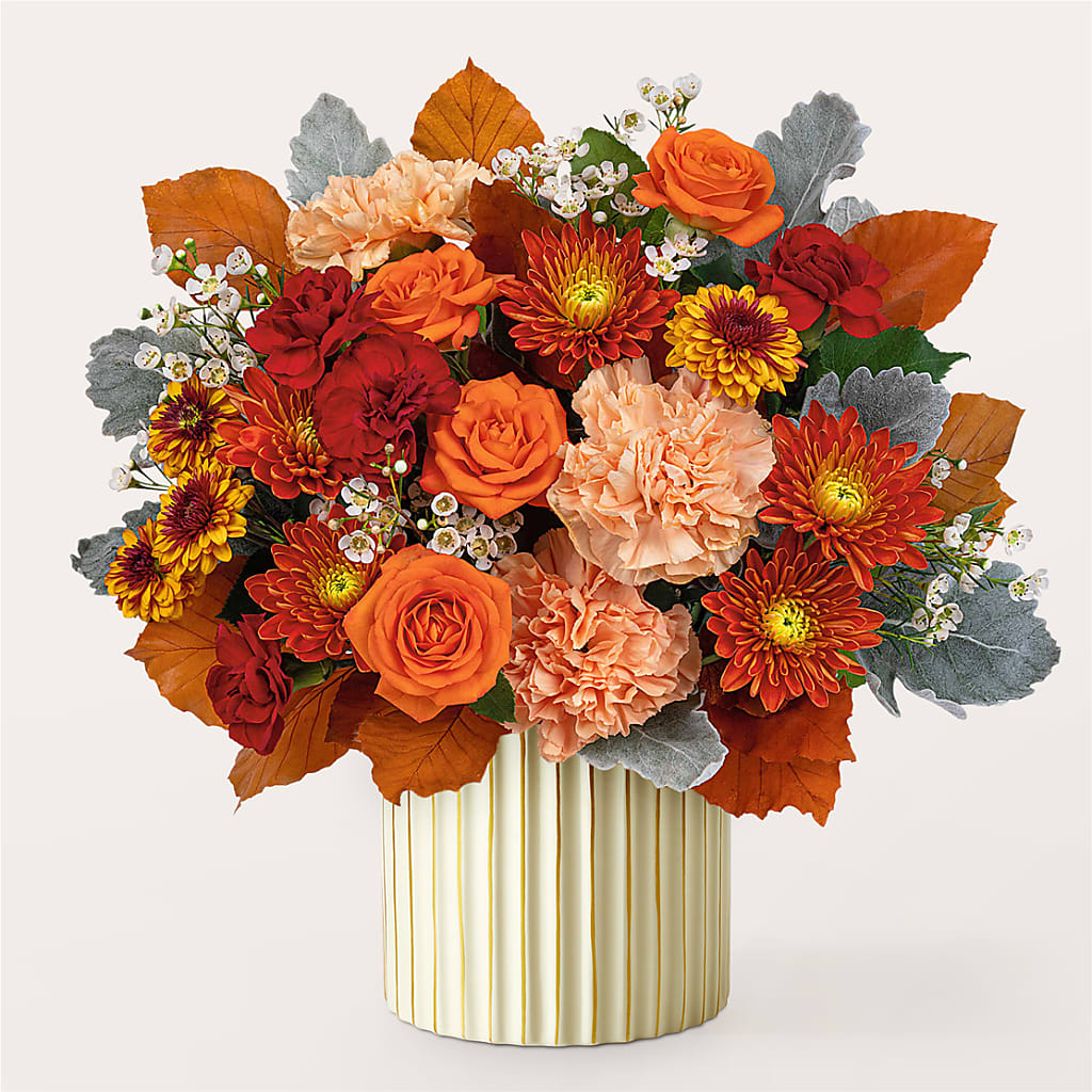 Merlot Bouquet with Ivory Vase –  Bouquet.com, Tontitown AR